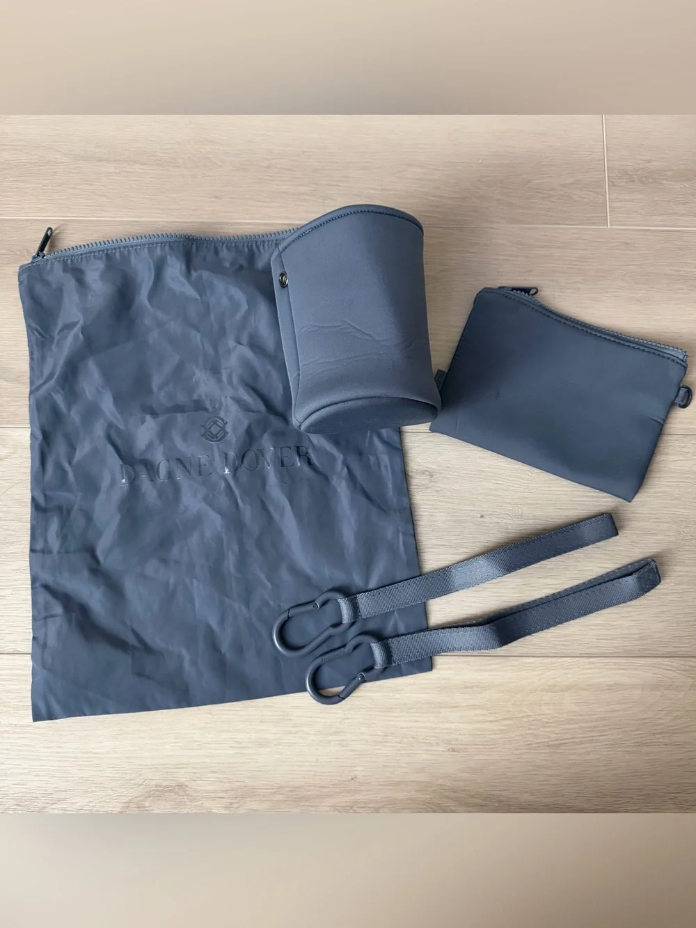 Dagne Dover Indi Neoprene blue grey diaper backpack